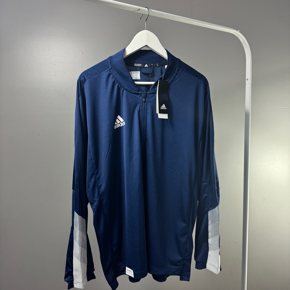 Adidas Sideline 21 Quarter Zip Sweatshirt | Navy Blue